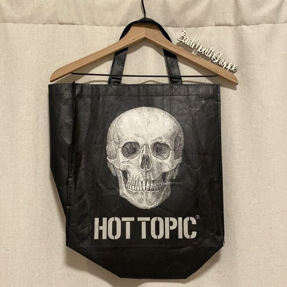 Hot Topic Halloween Skeleton Skull Reusable Shopping Tote Bag - Picture 3 of 3